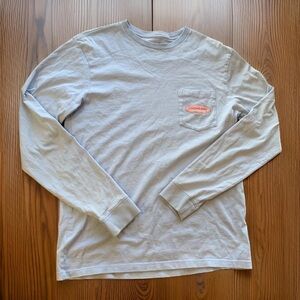 Women’s Vineyard Vines Light Blue Front Pocket Long Sleeve Top, size X-Small